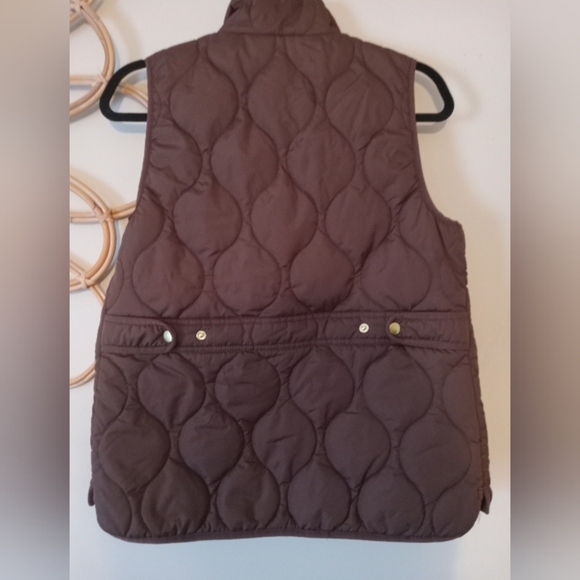 J.Crew Quilted Excursion Dark Nutmeg Puff Vest Size XS - Picture 4 of 6